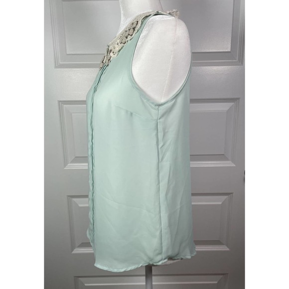 Lauren Conrad LC Mint Green Pearl Beaded Peter Pan Collar S Small Vintage - Picture 5 of 7